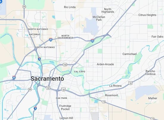 Map with property highlight